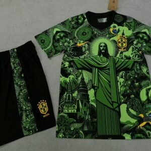 Brazil Jesus Green Kit + shorts