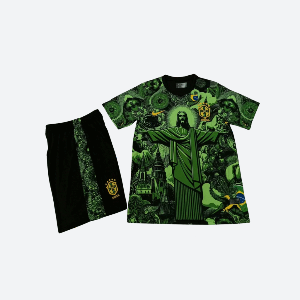 Brazil Jesus Green Kit + shorts